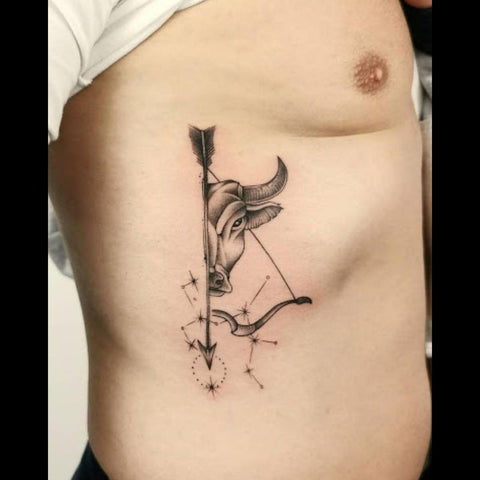 Taurus Bull Geometric Dotwork Tattoo Design. Designer: Andrija Protic | Taurus  tattoos, Geometric tattoo, Bull tattoos